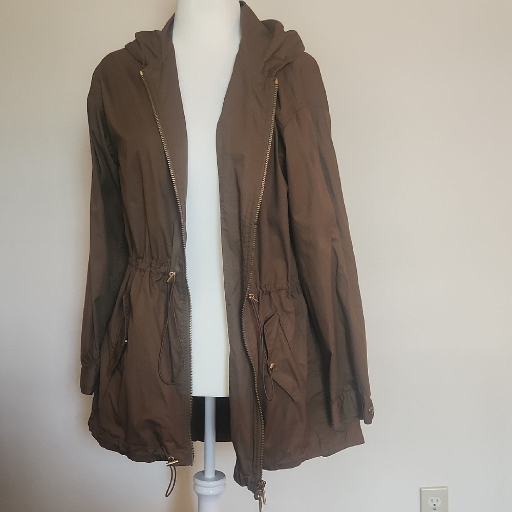Michael Kors Hooded Jacket in Olive - Picture 3 of 9